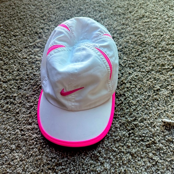 Nike White and Pink Cap and iPlay white hat - Picture 1 of 4